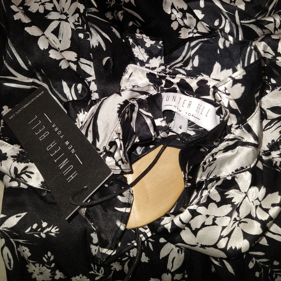 NWT HUNTER BELL NYC Crosby Floral Silk Dress - Picture 13 of 13